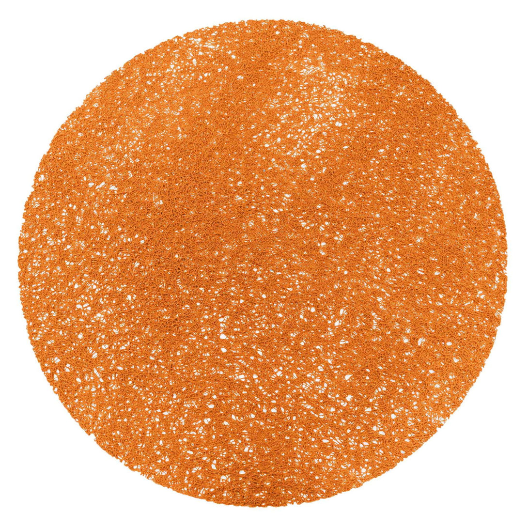 One Home Tischsets Platzdeckchen Ø 38 cm rund Untersetzer Platzset Orange