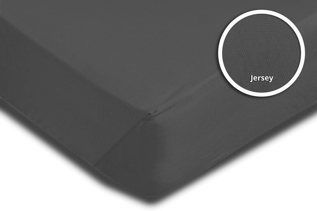 One Home Topper Spannbettlaken Bettlaken anthrazit graphit 180x200 cm - 200x200 cm Jersey