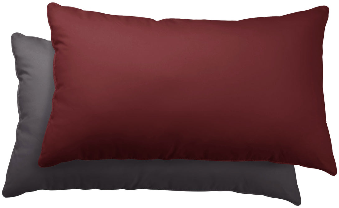 One Home 2er Pack Kissenbezug Kissenhülle 40x80 cm Uni Wende Weiche Microfaser Bordeaux
