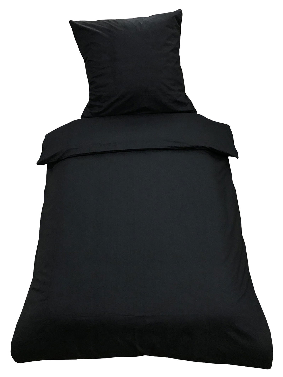 One Home Uni Bettwäsche 135x200 cm Renforce Baumwolle Bettbezüge Set Schwarz