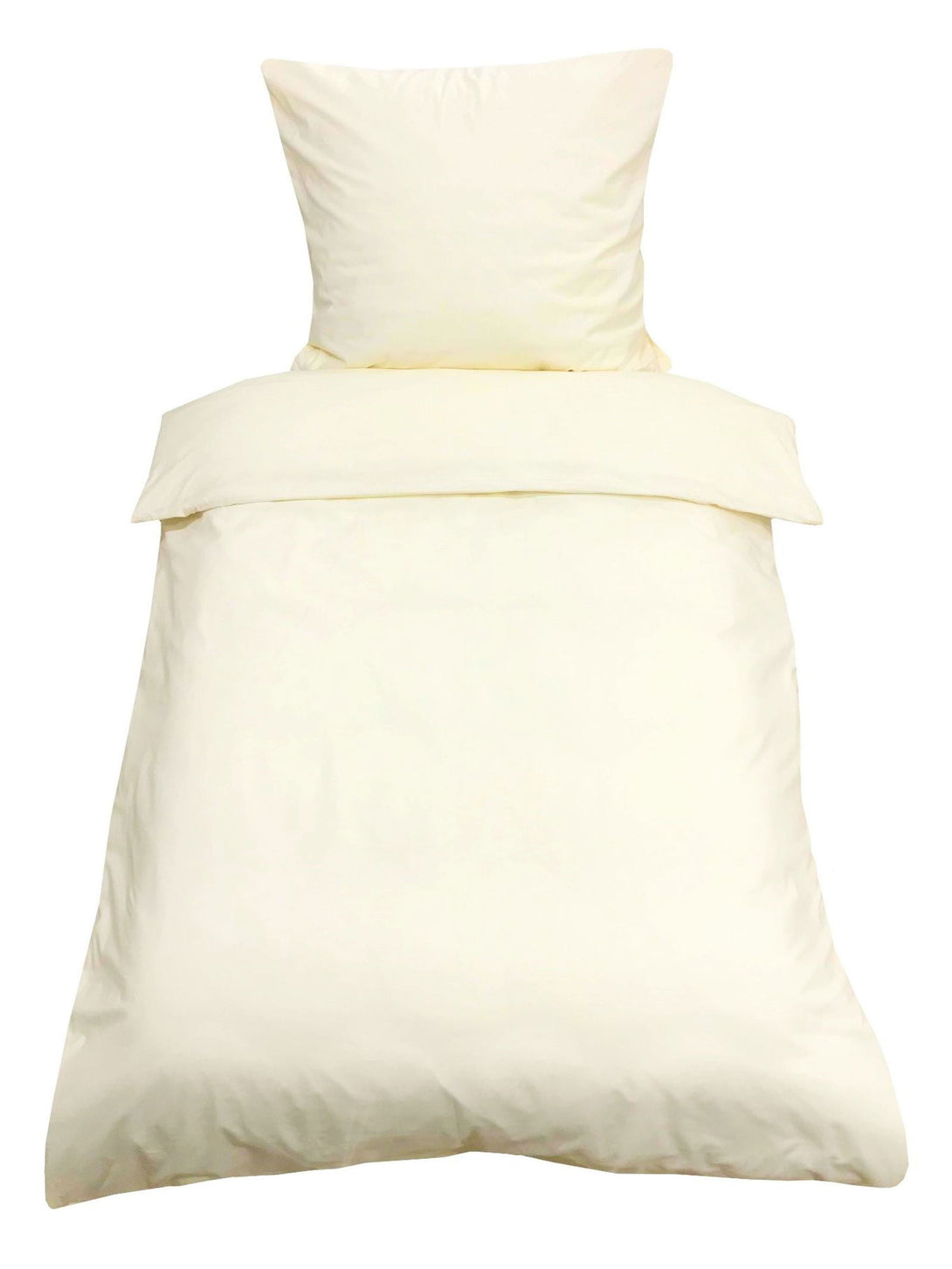 One Home Uni Bettwäsche 135x200 cm Renforce Baumwolle Bettbezüge Set Beige