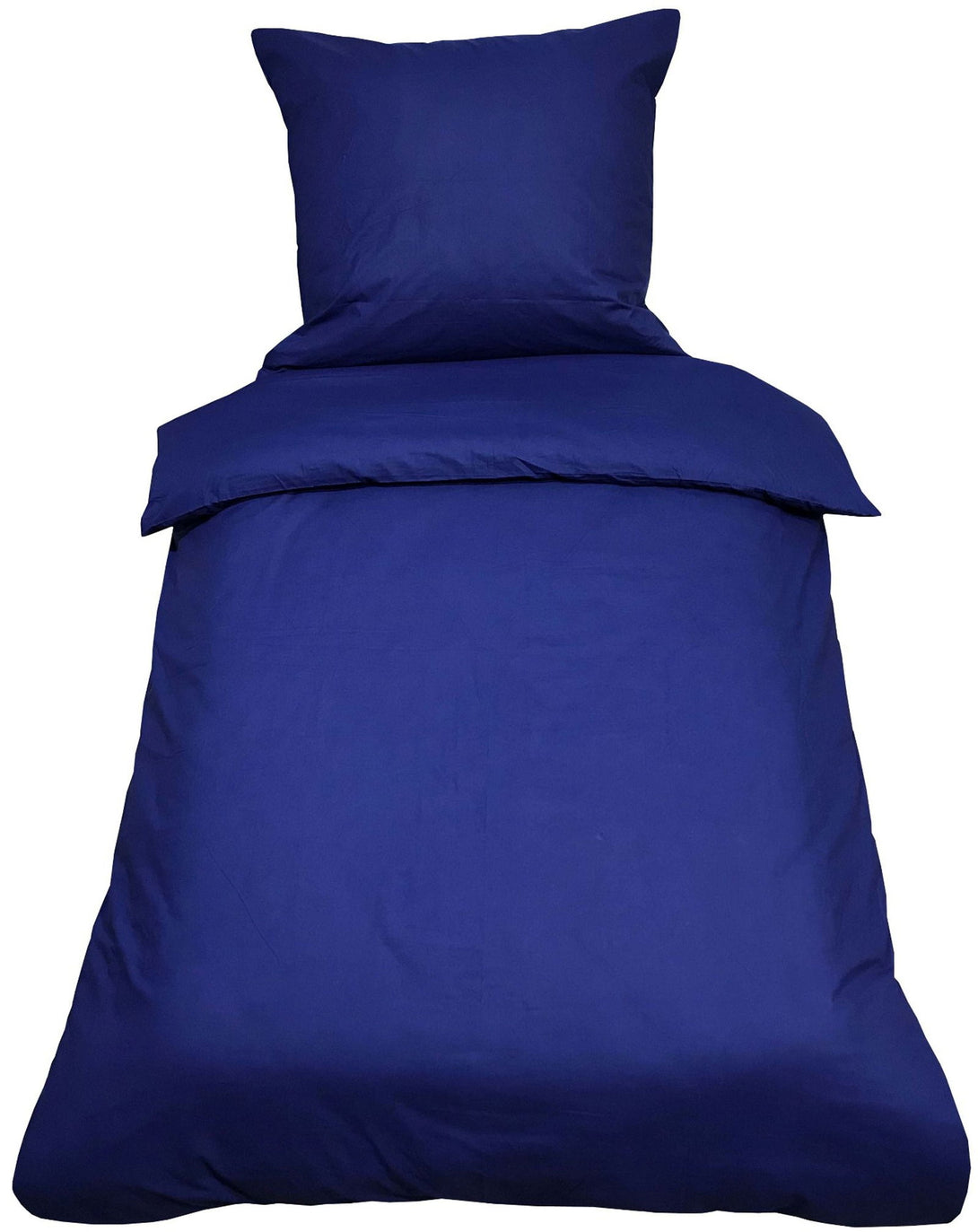 One Home Uni Bettwäsche 135x200 cm Renforce Baumwolle Bettbezüge Set Blau