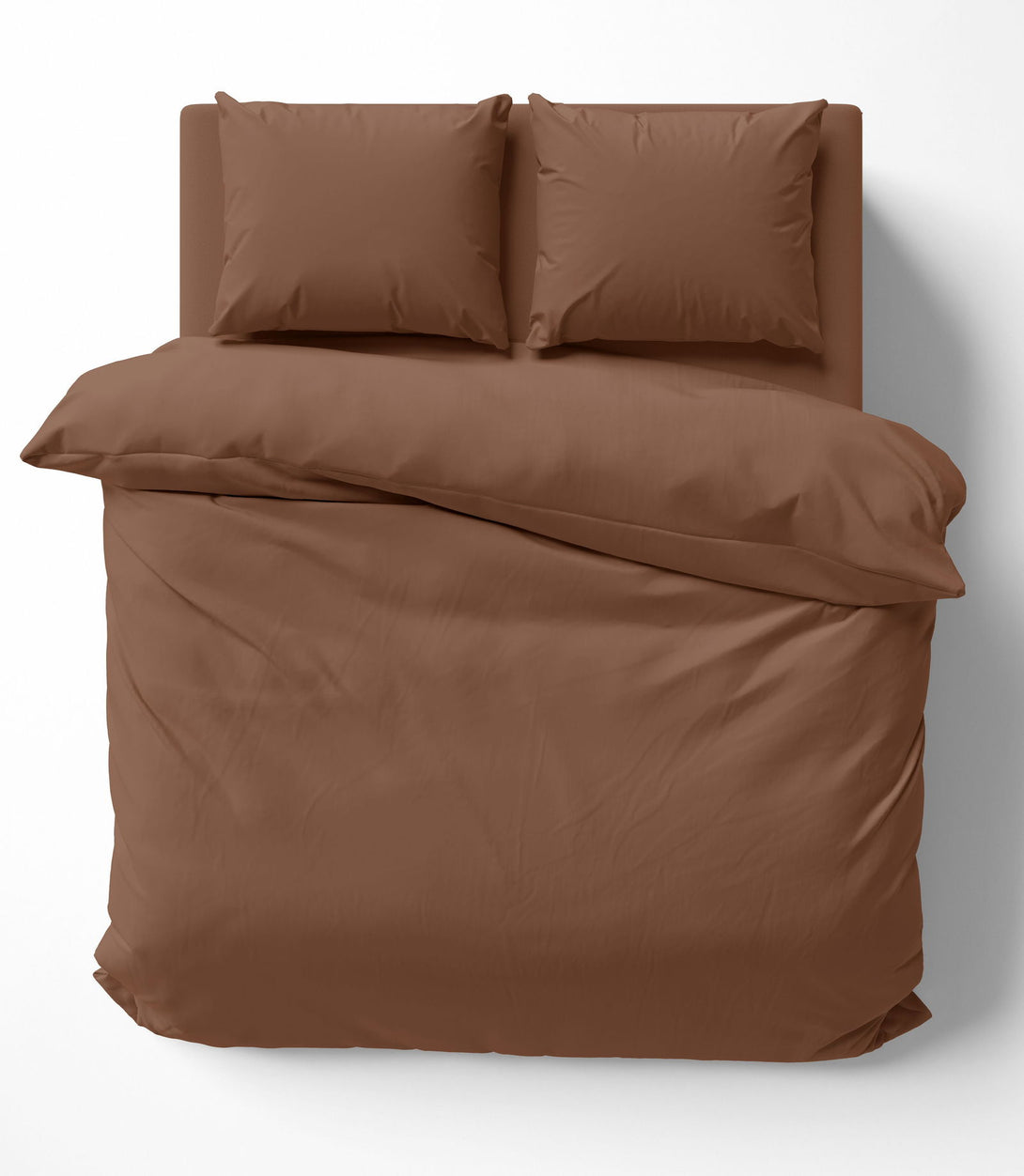 One Home Uni Bettwäsche 200x200 cm braun schoko Doppelbett Einfarbig Renforce Baumwolle