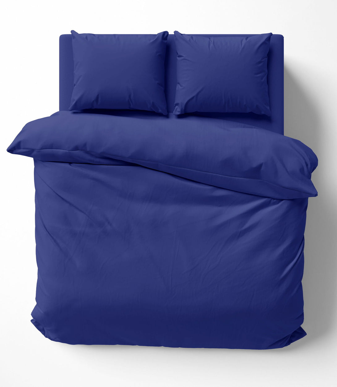 One Home Uni Bettwäsche 200x220 cm dunkelblau Doppelbett Einfarbig Renforce Baumwolle