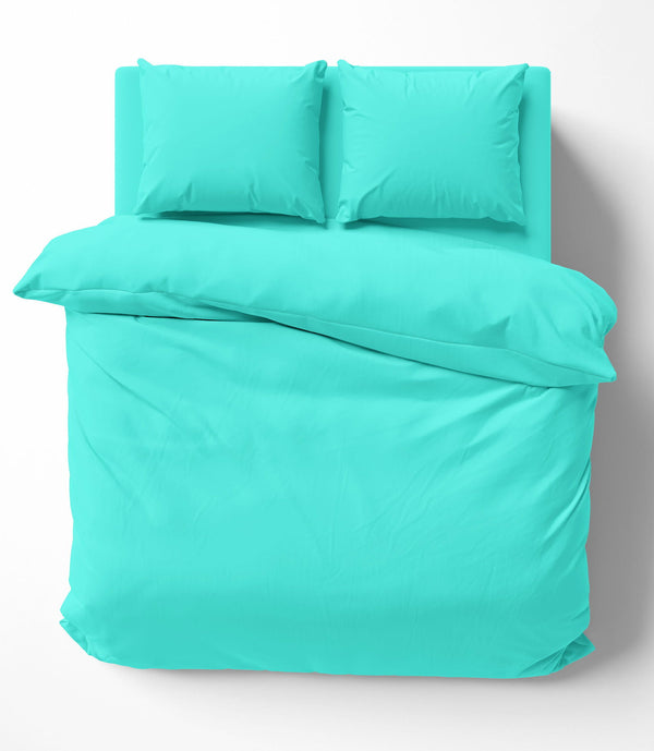 One Home Uni Bettwäsche 240x220 cm türkis petrol Doppelbett Einfarbig Renforce Baumwolle