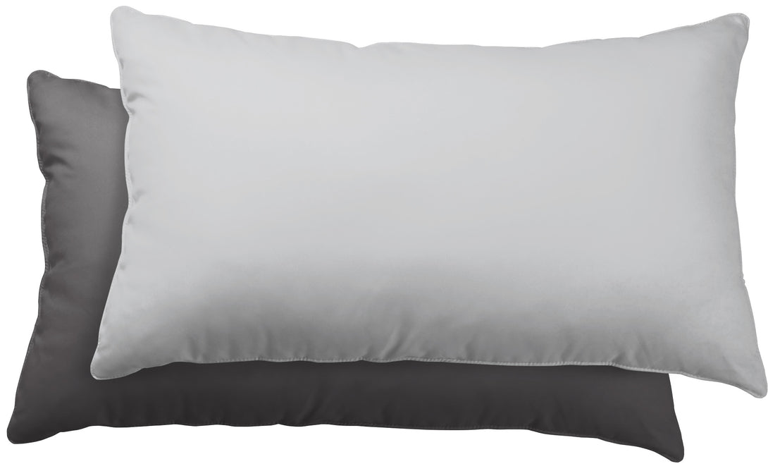 One Home 2er Pack Kissenbezug Kissenhülle 40x80 cm Uni Wende Weiche Microfaser Grau