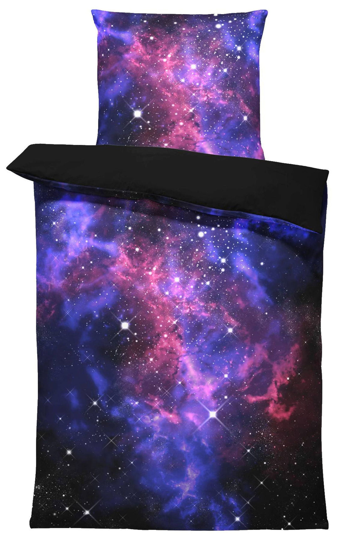 One Home Weltall Bettwäsche 135x200 cm Weltraum Galaxy Sterne Universum Microfaser