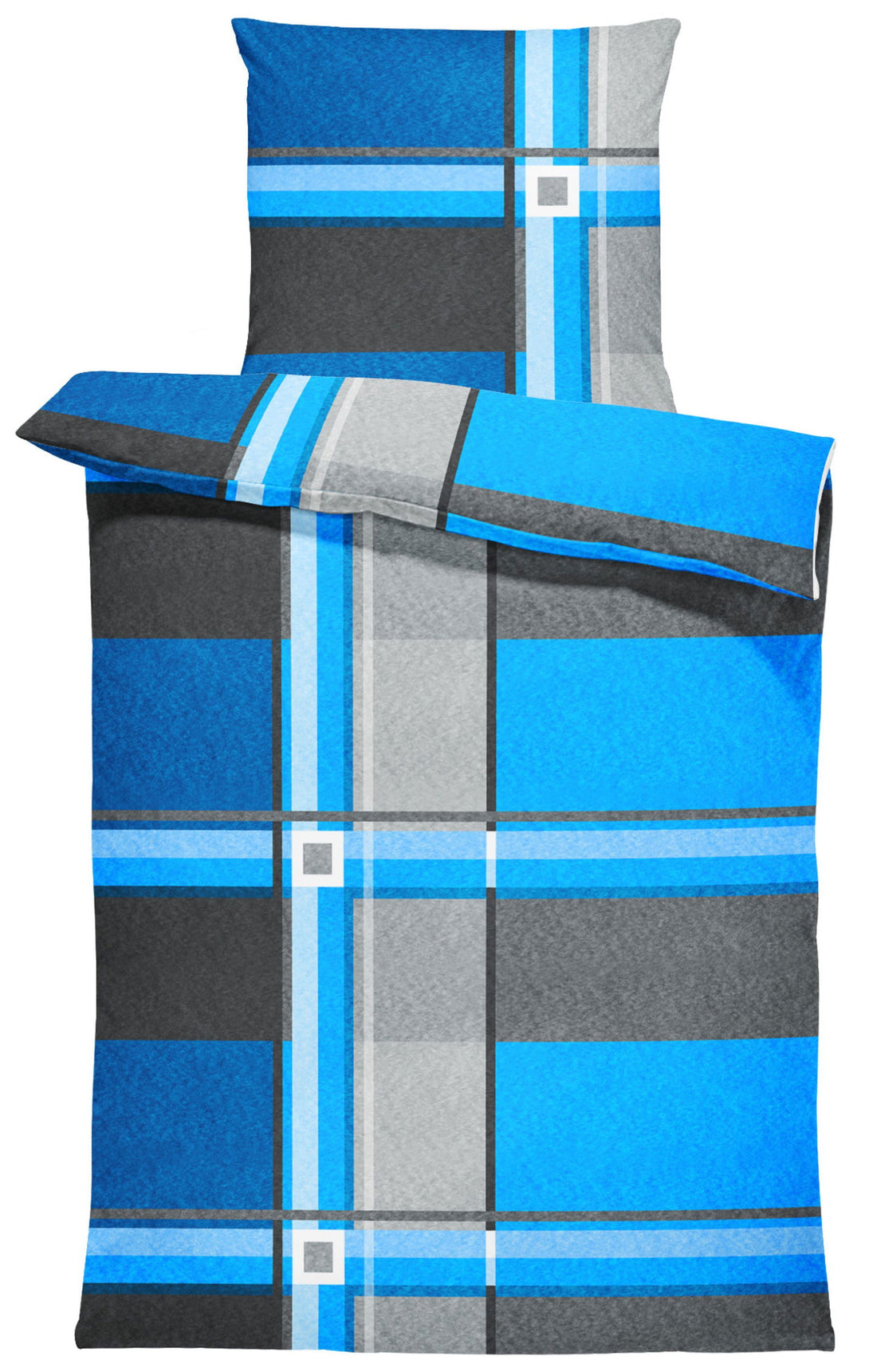 One Home Winter Bettwäsche 155x220 cm anthrazit grau türkis blau Flausch Warme Fleece Default