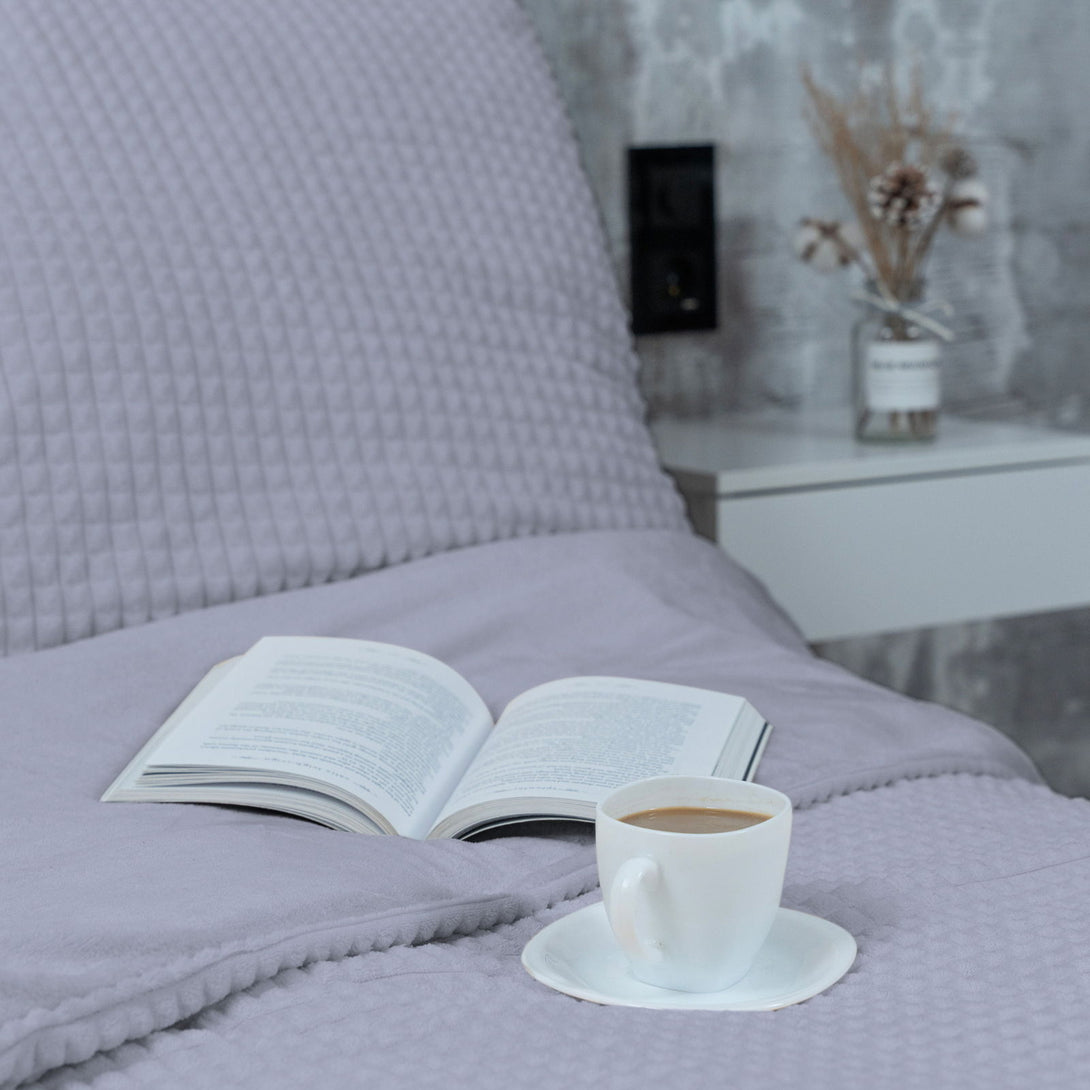 One Home Winter Bettwäsche Karo Cord Optik Teddy Plüsch Nicki Warme Fleece Cashmere Touch