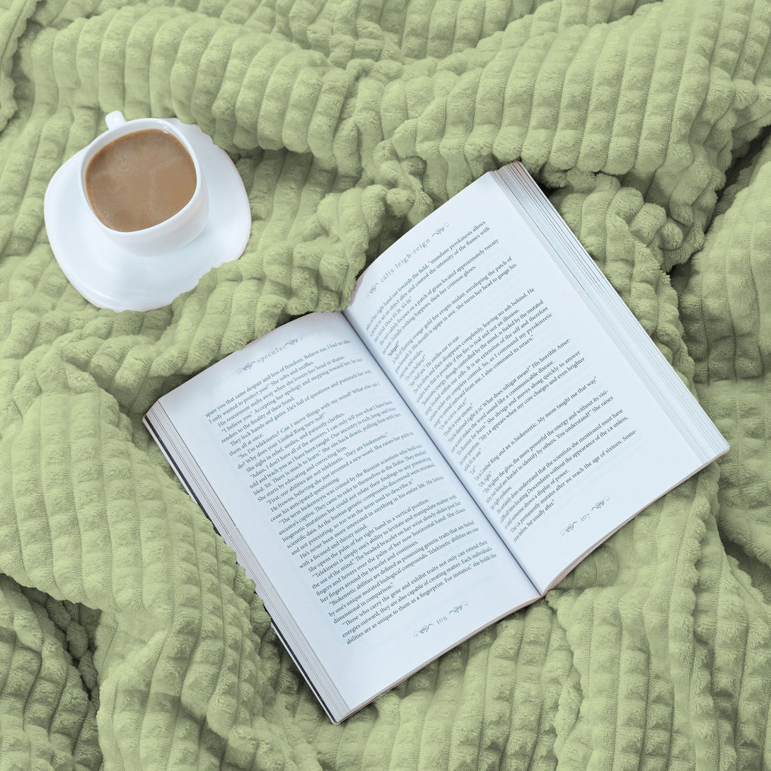 One Home Winter Bettwäsche Karo Cord Optik Teddy Plüsch Nicki Warme Fleece Cashmere Touch
