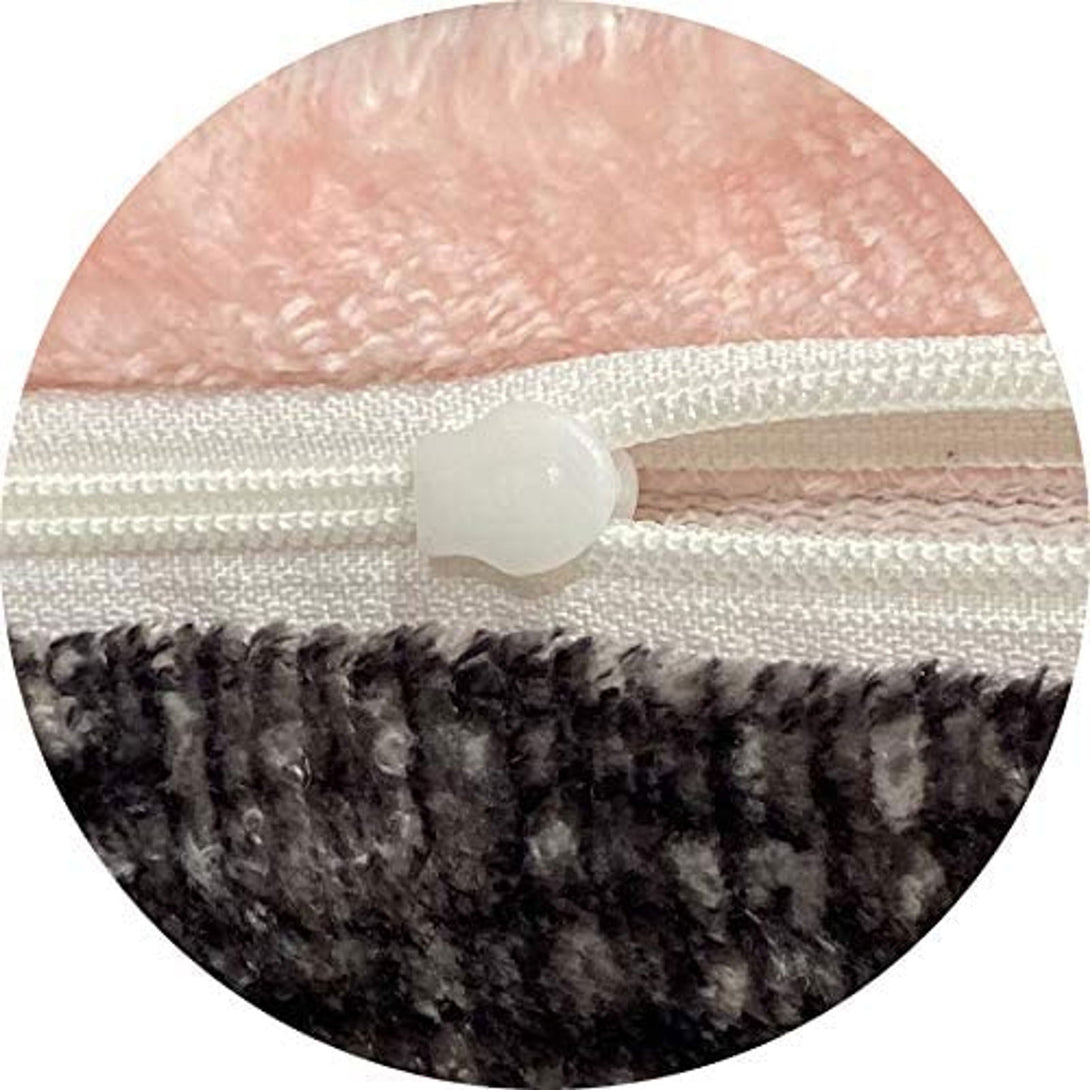 One Home Winter Bettwäsche Teddy Plüsch Punkte rosa anthrazit Nicki Fleece Flauschig Warm
