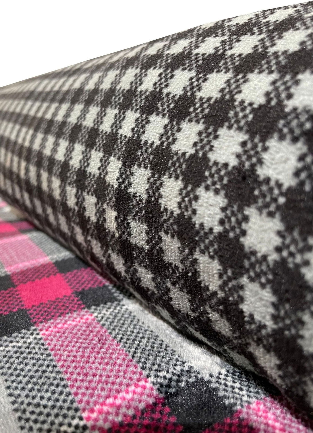 One Home Winter Bettwäsche Teddy Plüsch gestreift anthrazit Nicki Fleece Flauschig Warm
