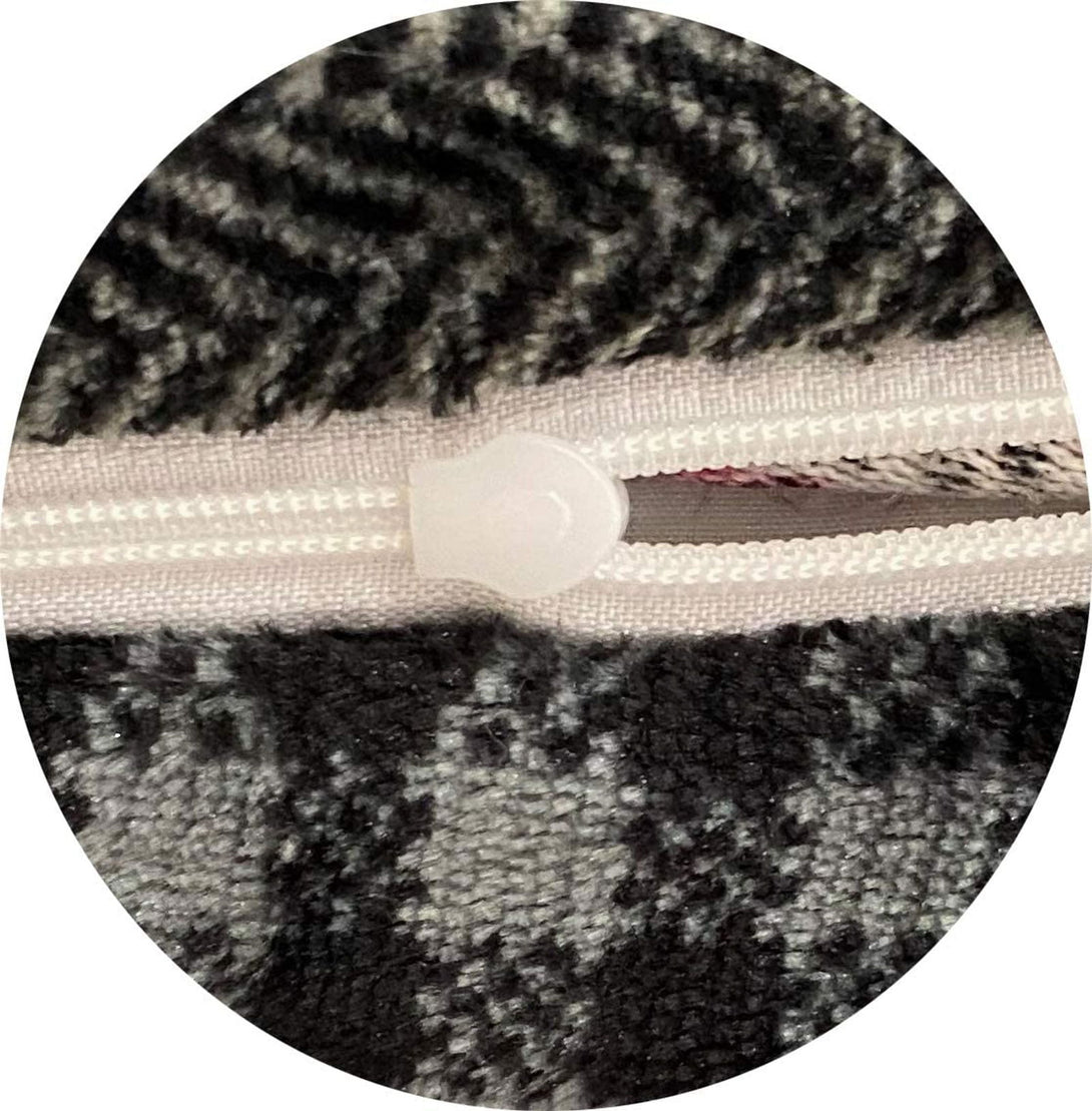 One Home Winter Bettwäsche Teddy Plüsch gestreift anthrazit Nicki Fleece Flauschig Warm