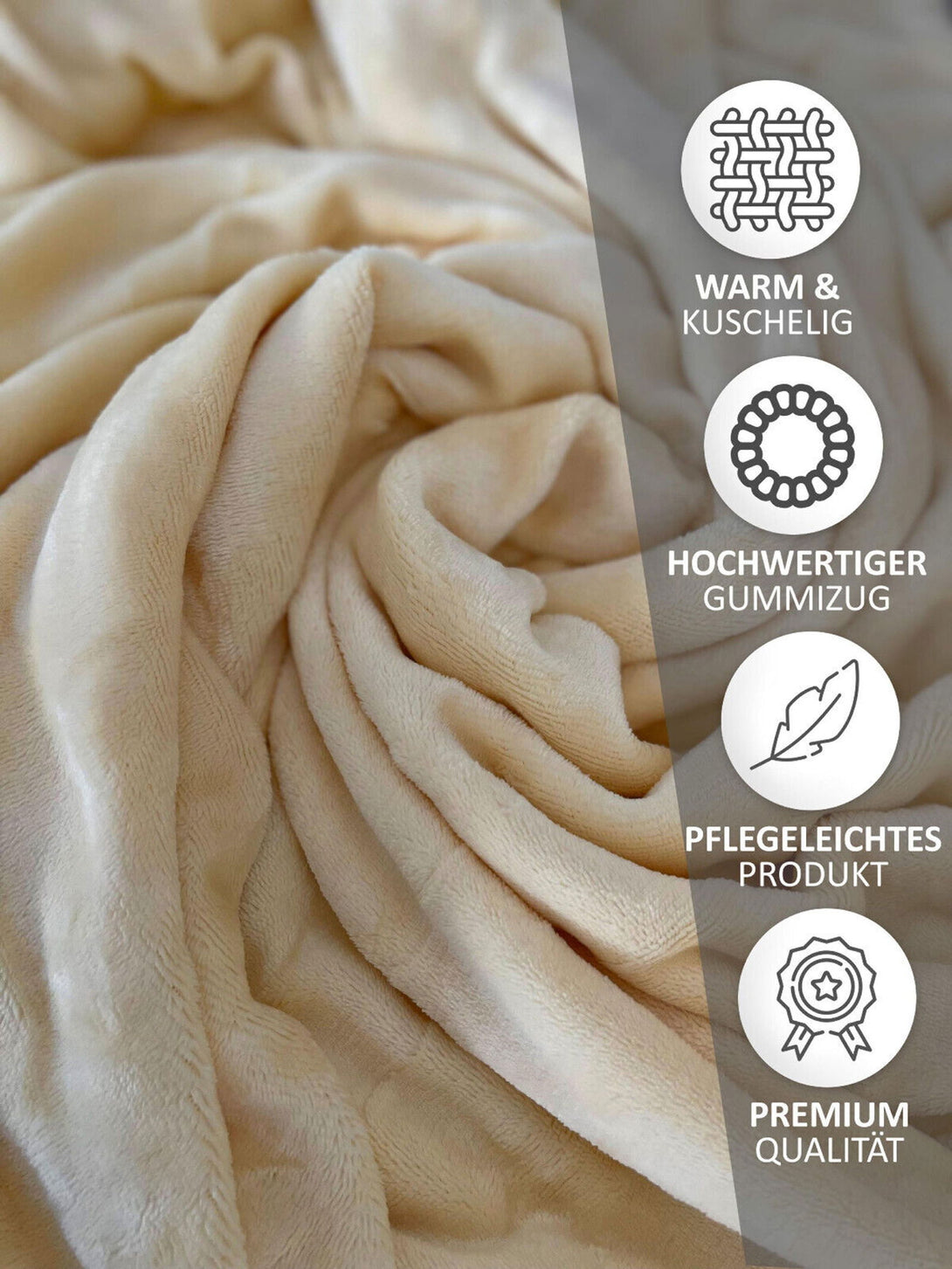 One Home Winter Spannbettlaken Bettlaken Teddy Plüsch Warm Nicki Flauschig Cashmere Touch