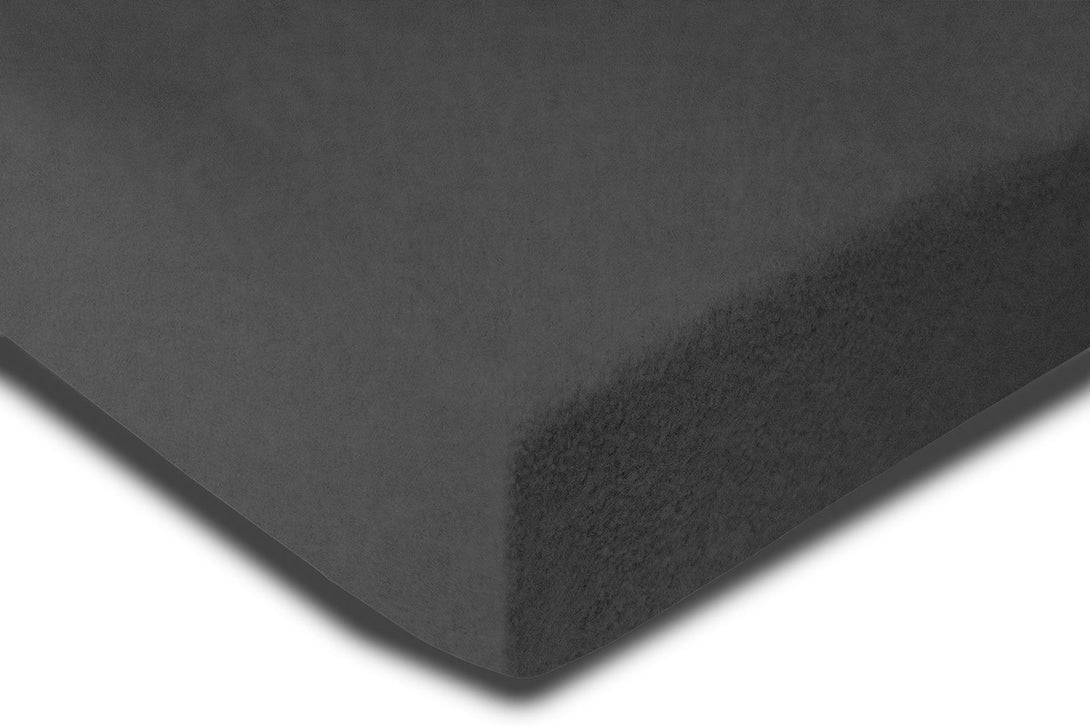 One Home Winter Spannbettlaken Flausch Warm Thermo Fleece Weich Bettlaken Spannbetttücher anthrazit