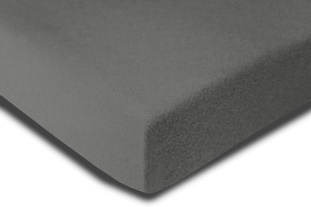 One Home Winter Spannbettlaken Flausch Warm Thermo Fleece Weich Bettlaken Spannbetttücher grau 180x200 cm - 200x200 cm