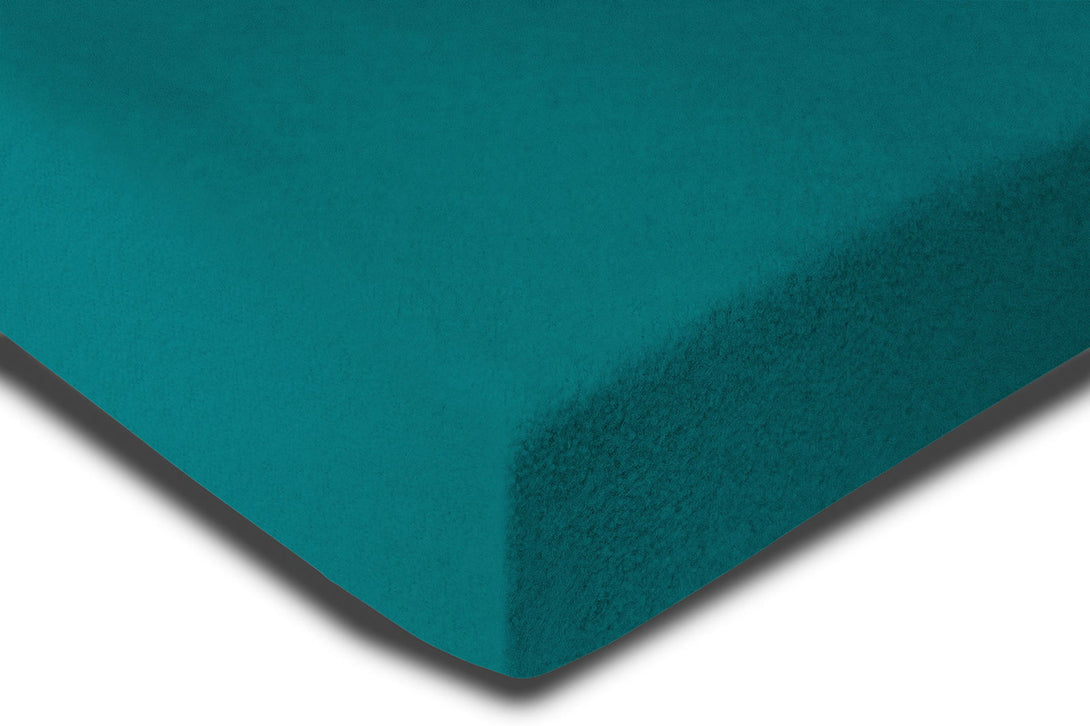 One Home Winter Spannbettlaken Flausch Warm Thermo Fleece Weich Bettlaken Spannbetttücher petrol