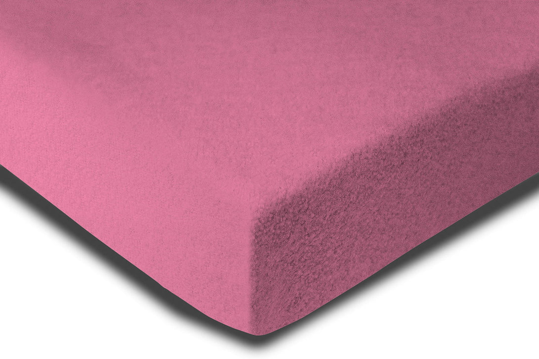 One Home Winter Spannbettlaken Flausch Warm Thermo Fleece Weich Bettlaken Spannbetttücher rosa