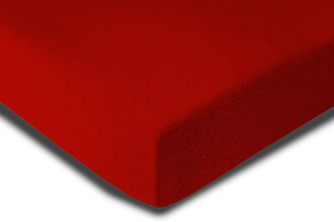 One Home Winter Spannbettlaken Flausch Warm Thermo Fleece Weich Bettlaken Spannbetttücher rot