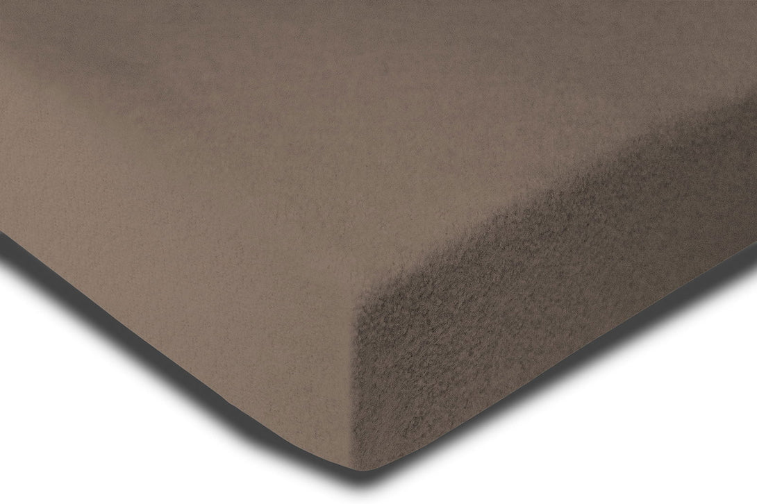 One Home Winter Spannbettlaken Flausch Warm Thermo Fleece Weich Bettlaken Spannbetttücher taupe