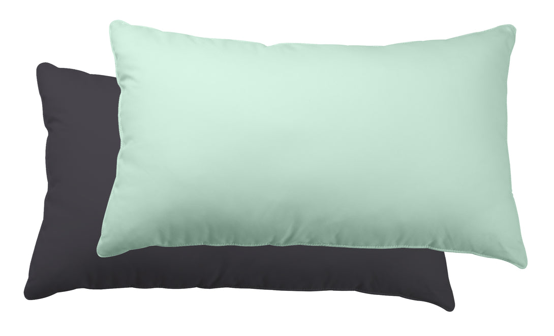 One Home 2er Pack Kissenbezug Kissenhülle 40x80 cm Uni Wende Weiche Microfaser Mint