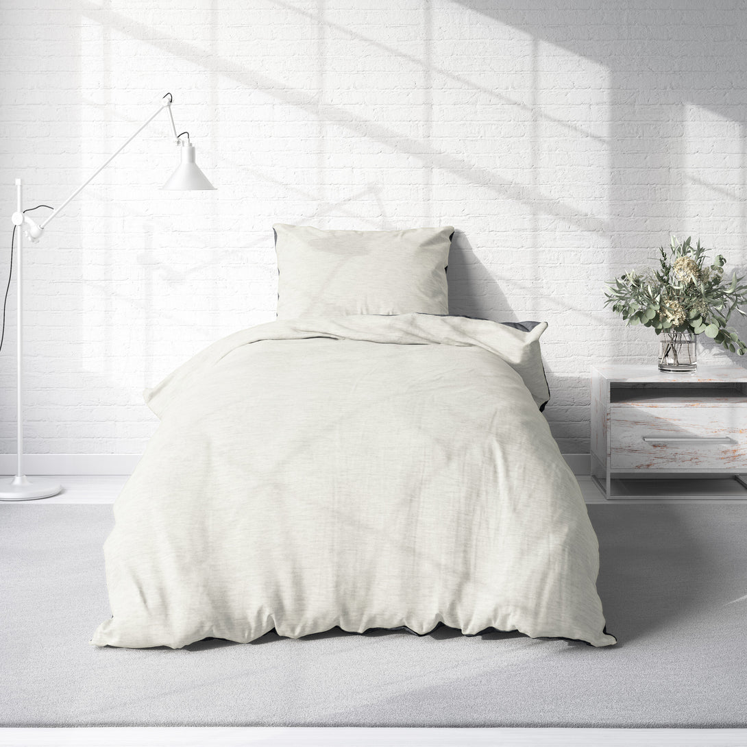 One Home Winter Bettwäsche Biber Meliert Baumwolle Flanell Kuschelig Flauschig Warm Weich