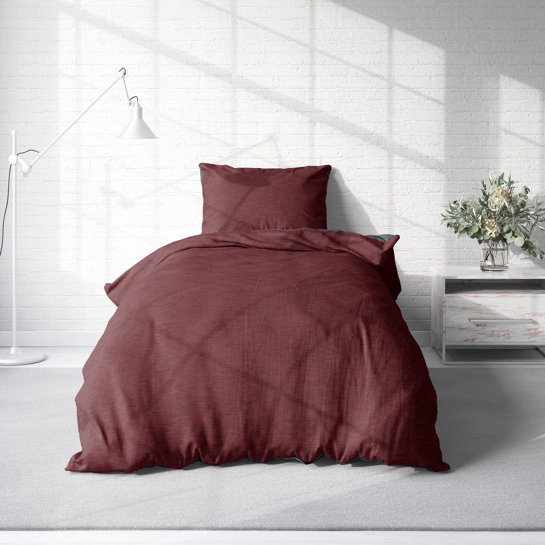 One Home Winter Bettwäsche Biber Meliert Baumwolle Flanell Kuschelig Flauschig Warm Weich