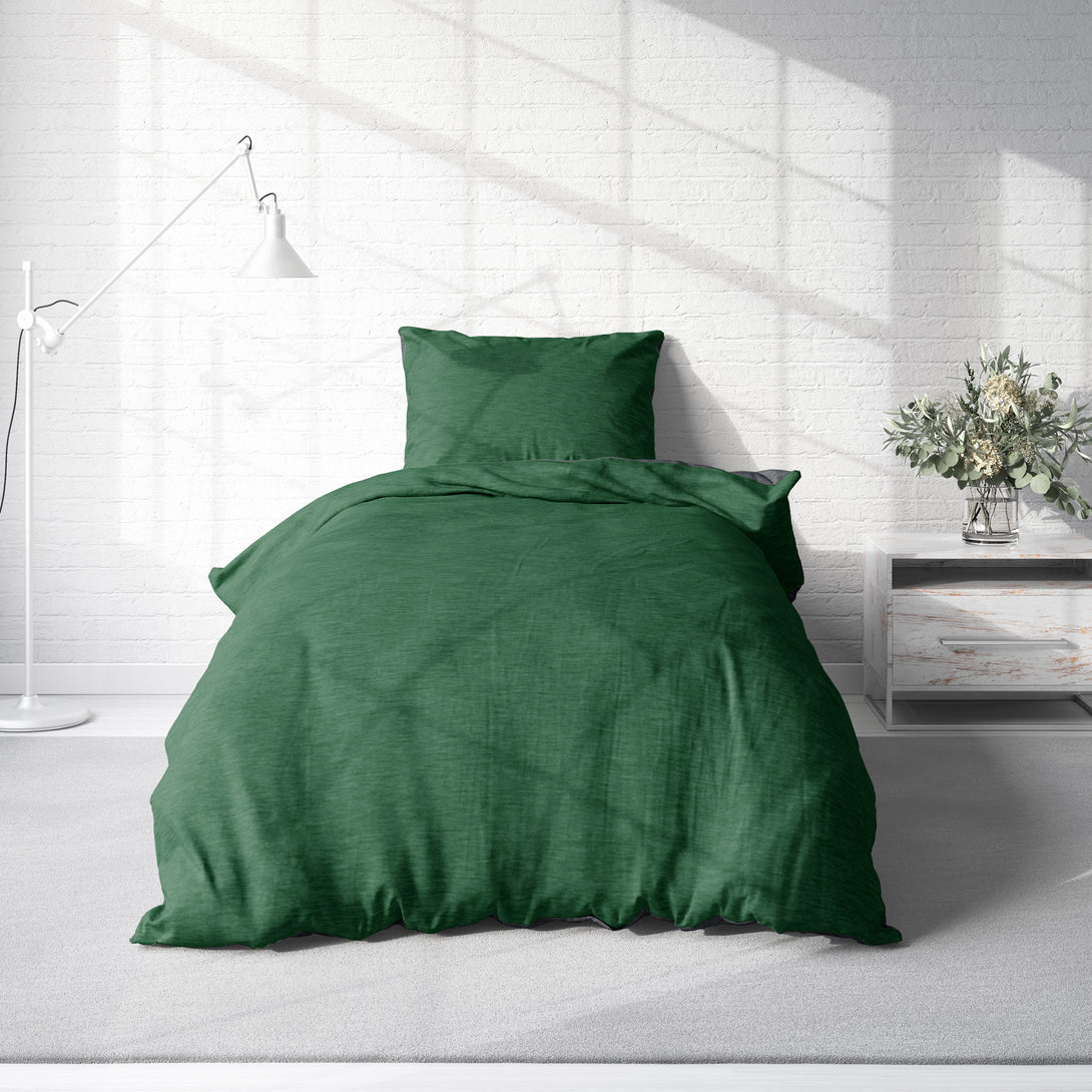 One Home Winter Bettwäsche Biber Meliert Baumwolle Flanell Kuschelig Flauschig Warm Weich