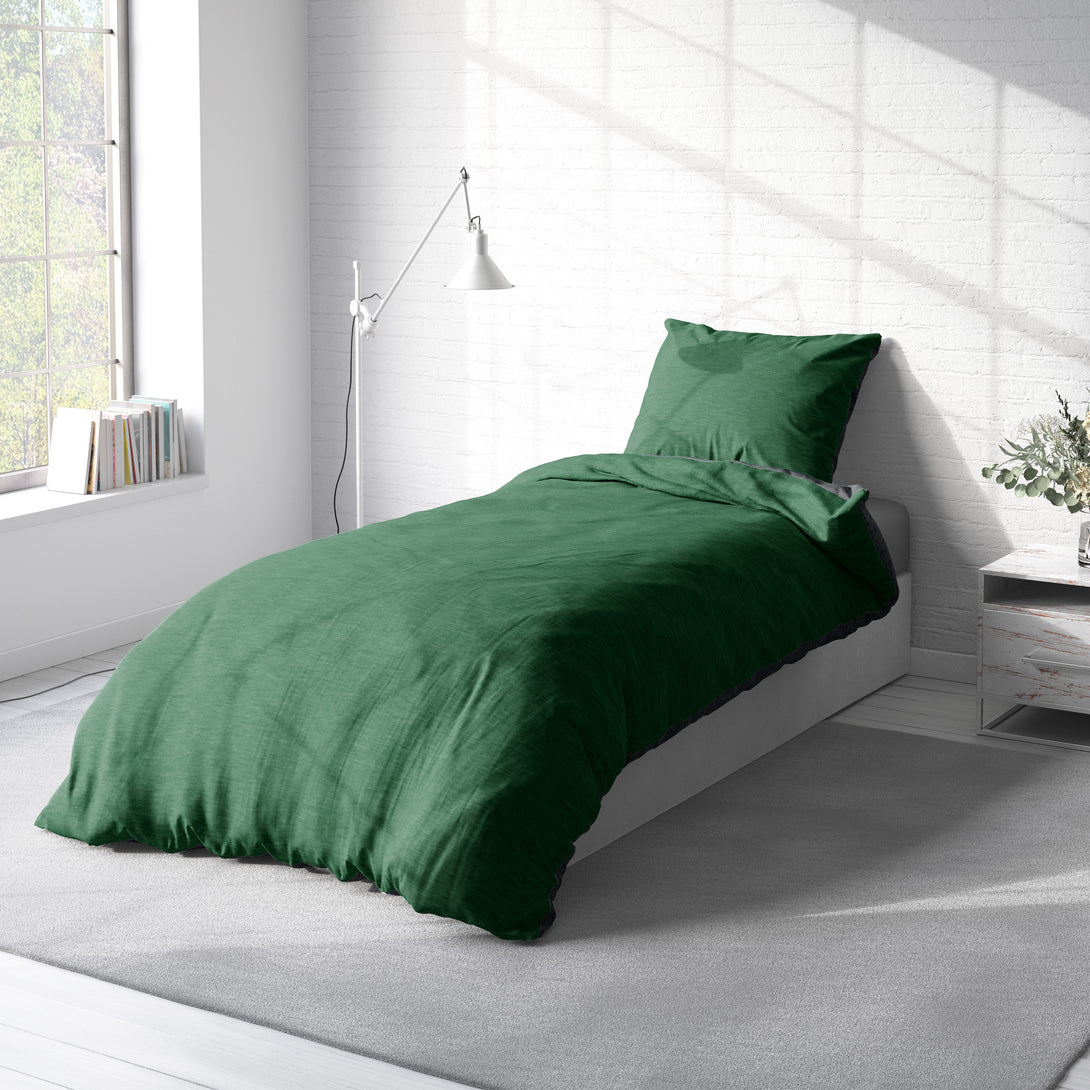 One Home Winter Bettwäsche Biber Meliert Baumwolle Flanell Kuschelig Flauschig Warm Weich