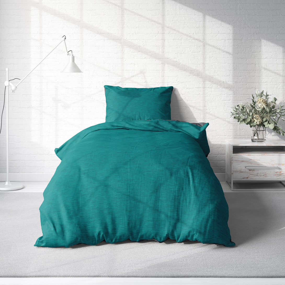 One Home Winter Bettwäsche Biber Meliert Baumwolle Flanell Kuschelig Flauschig Warm Weich