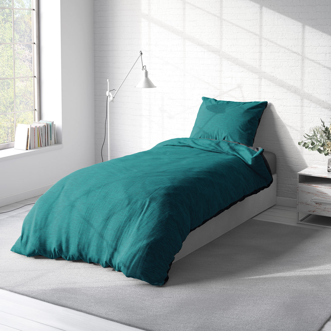 One Home Winter Bettwäsche Biber Meliert Baumwolle Flanell Kuschelig Flauschig Warm Weich