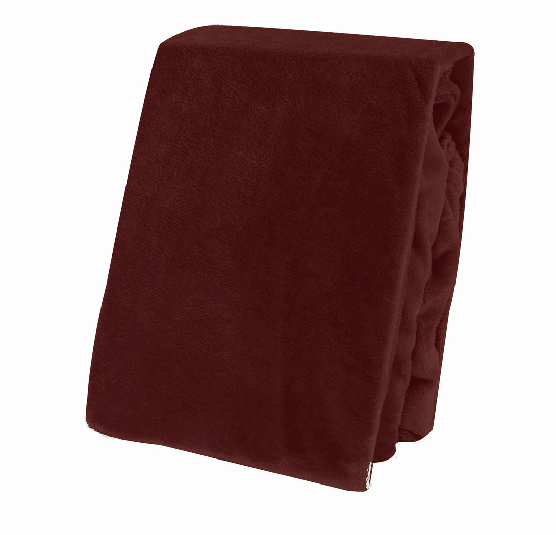 One Home Winter Spannbettlaken Bettlaken Teddy Plüsch Warm Nicki Flausch Cashmere Touch Bordeaux