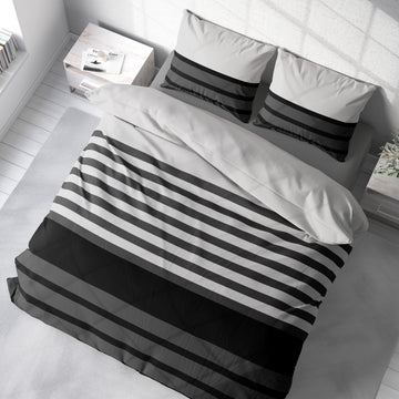 Bettwäsche 200x200 cm gestreift grau anthrazit Biber Winter Flanell Ba